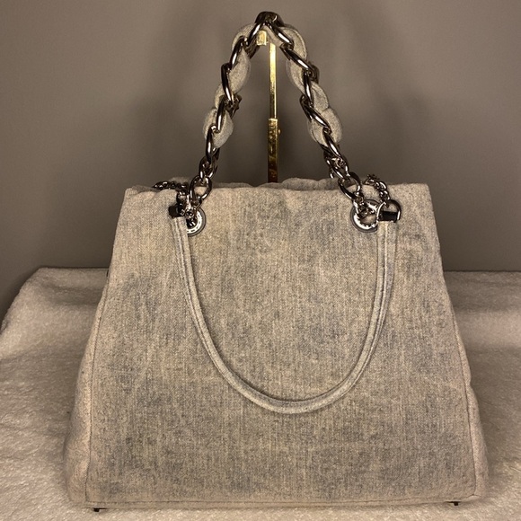 SOLD OUT Balmain 1945 Soft Tote Denim Shoulder Handbag (18.5" x 12") - Picture 5 of 11